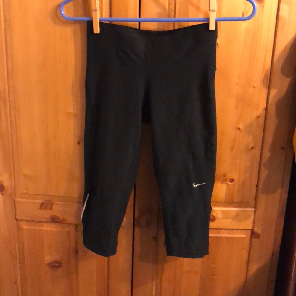 Nike black capris with drawstring size xs